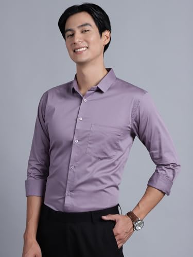 Image of Majestic Man Slim Fit Satin Cotton Formal Shirt for Men