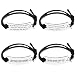 4x Leather Bracelet Adjustable Silver Motivational Inspirational Beautiful #1