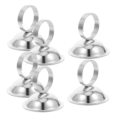 Hemobllo 6 Piezas Clip De Matrícula Vertical Oro Colocar Tarjeteros Para Bodas Bufé Huéspedes Titulares De Tarjetas De Mesa Signo De Nombre Ceremonia Recepción De Pie Fiesta Plata Planchar