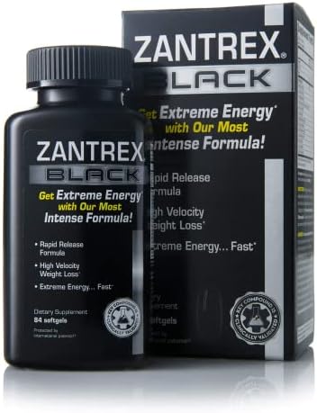 Zantrex Black – Weight Loss Supplement Pills – Weight Loss Pills – Weightloss Pills – Dietary Supplements for Weight Loss – Lose Weight Supplement – Energy and Weight Loss Pills – 84 Count