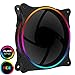 Price comparison product image GameMax Mirage PC Cooling Fan 120mm, Rainbow LED, Dual-Ring, Hydraulic Bearing, 7 Blade Fan, 3Pin Aura Connector, RGB Mystic Light Sync | Black
