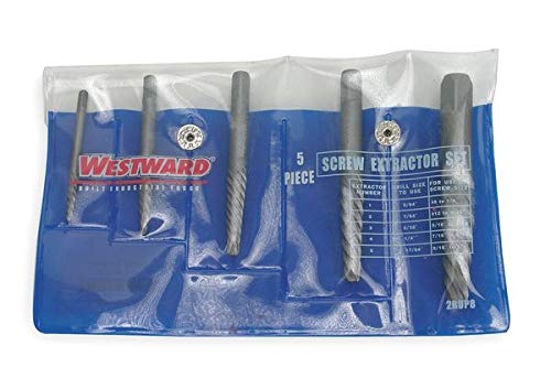 Screw Extractor Set, Carbon Steel, 5 pcs.