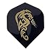 JEIINT 3 Pcs Professional Competition Electronic Darts Aluminum Shaft Brass Barrel Dragon Flight Plastic Soft Tip Dart Black One Set/Box 18g Each