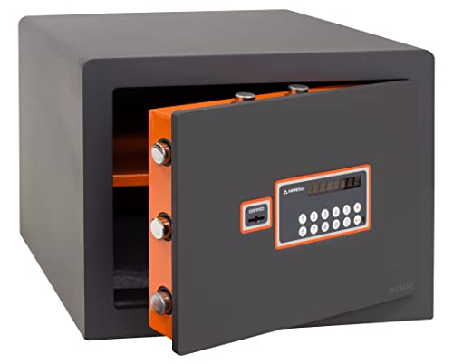 ARREGUI Plus C 180050 Cassaforte con chiave e codice, facile da usare | Cassetta di sicurezza con apertura certificata chiave e tastiera | Cassaforte elettronica doppia sicurezza |32 x 42 x 36 cm|38L