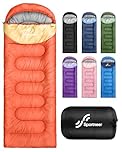 Sportneer Sleeping Bags for Adults - Kids Sleeping Bag 3-4 Season Lightweight Backpacking Sleeping Bag Cold Weather & Warm, Compact, Single Adult Girls Boys Camping Sleep Bag