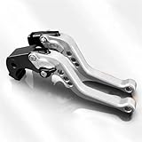 Embrague Maneta Freno para YZF-R3 para YZF R3 2015-presente Palanca Embrague Corta 3D Palanca Freno Palancas Manija Ajustable Piezas Accesorios Motocicleta Manetas Moto(Plata)