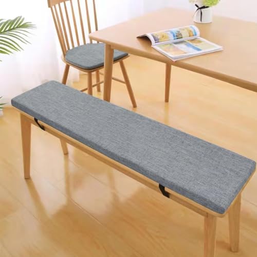NYCUBE Cojín de asiento de 5 cm de grosor, para banco, lavable, para banco de jardín, exterior, para silla, suelo, silla de oficina, azul cielo, 150 x 35 x 5 cm