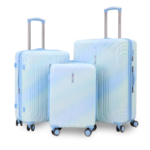 Image of The Wonder Luggage Trolley Bags Set of 3 | 360 Disc Spinner Wheels | Polycarbonate Expandable Suitcase, Lightweight Durable Hard Shell, TSA Type Lock, 360 Disc Spinner Wheels