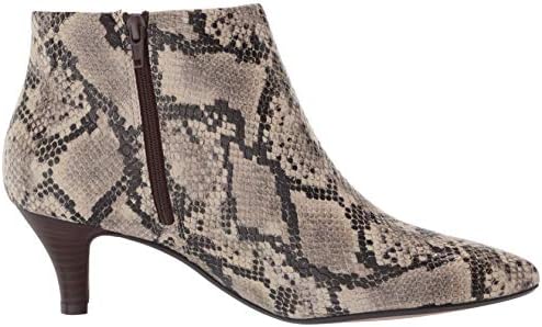 Clarks Women's Linvale Sea Ankle Boot, Taupe Snake Synthetic, 7.5 Wide | Image 5