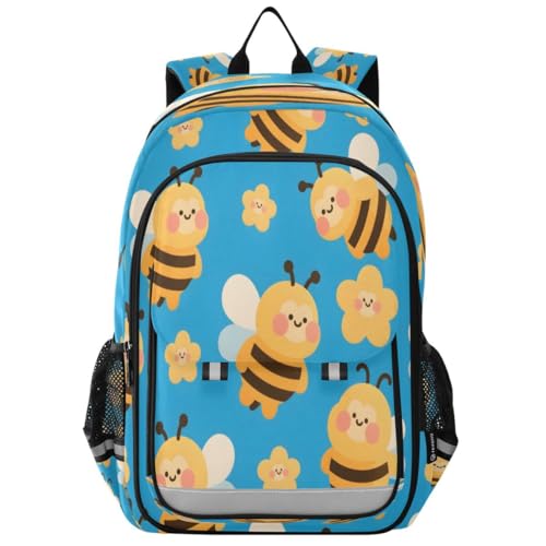 Sac à livres enfants pour l'école et la maternelle au motif abeille
