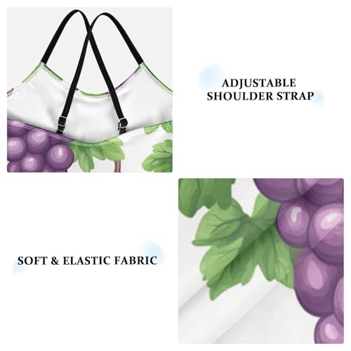 Pigsaly Girls One Piece Swimsuits Tropical Fruits Summer Purple Grape Kids Cross Back Swimwear Beach Sport Bathing Suit 3T3