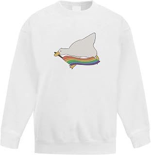 Azeeda 'Pride Flag Goose' Kid's Sweatshirt/Jumper (14-15 Years) (KW00104574)