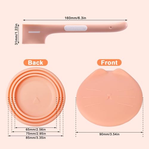 RUIENGCOMM 6Pcs Pet Cat Dog Feeding Can Covers - Silicone Lids for Food Tins - Pet Supplies Set