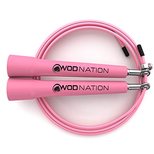 image for WOD Nation Speed Jump Rope - Blazing Fast Jumping Ropes - Endurance Wo