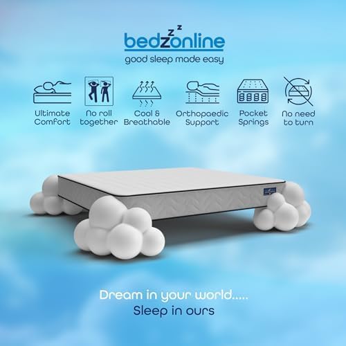 Pocket Sprung Mattress - 4ft Small Double (190 x 120 x 20cm) | Thick Medium Firmness Sleep Support | Orthopaedic, Motion Isolation & Pressure Relief | Cooling & Hypoallergenic image 4