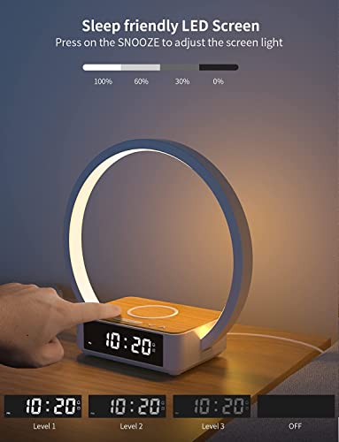 Nachttischlampe Amouhom LED 18W mit Touch Control und Dimmfunktion