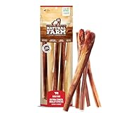 Natural Farm Odor Free Jumbo Bully Sticks (12 Inch, 5 Pack), Extra-Thick Chews for Dogs, Fully Digestible 100% Beef Treats, Supports Dental Health, Keep Your Dog Busy with 50% Longer Lasting Chews…