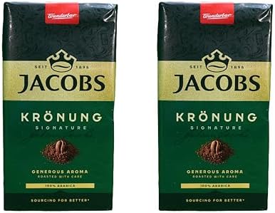 Jacobs Kronung Ground Coffee, Pack of 2-17.6ounces (packing may vary)