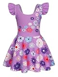 Berich Einteiliger Prinzessinnen-Badeanzug für Mädchen, Baby-Badeanzug, Kinder-Bademode, Strand-Prinzessinnen-Badekleid, Farbe04, 4-5 Jahre