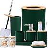 Amazon.com: SLDIYWOW 9-Piece Dark Green Bathroom Accessories Set with ...