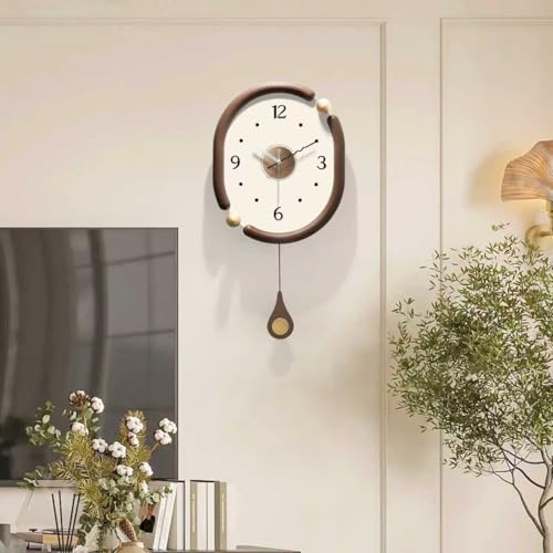 Reloj de Pared Analógico de Madera 14 Pulgadas Diseño Moderno miniatura 2