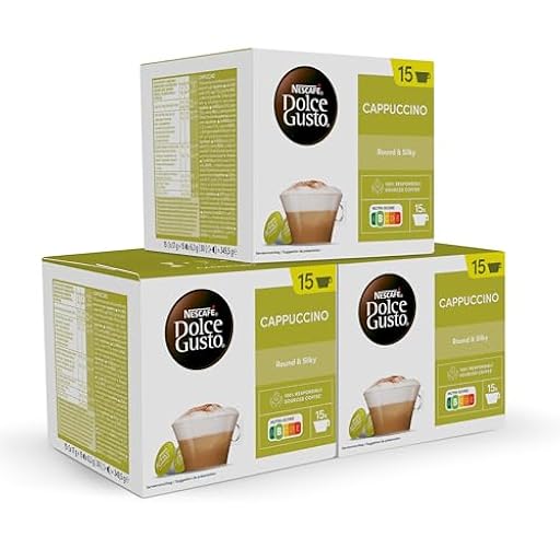 NESCAFÉ Dolce Gusto Cappuccino - Cápsulas de Café, 90 Cápsulas (3 x 30) - 45 taza de café - Clásico Italiano - Originales para cafeteras Dolce Gusto | Ya disponible en tu tienda friki favorita! En mundofriki.es! NESCAFÉ Dolce Gusto Cappuccino - Cápsulas de Café, 90 Cápsulas (3 x 30) - 45 taza de café - Clásico Italiano - Originales para cafeteras Dolce Gusto | Ya disponible en tu tienda friki favorita! En mundofriki.es!