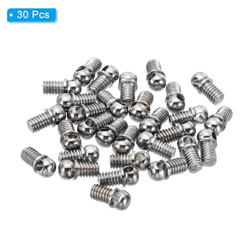 Image of PATIKIL M4x0.7 Eye Bolts, 30 Pack Screw Hook Loop Ring Decorative Light Fixture for Candle Pendant Lamp Chandelier DIY Project, Silver Tone