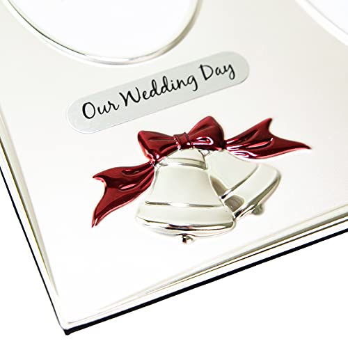 Haysom Interiors Traditional Two Tone Silver Plated 40Th Ruby Anniversary Double Picture Frame #TOP2