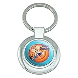 Space Jam: A New Legacy Lola Bunny Keychain Classy Round Chrome Plated Metal