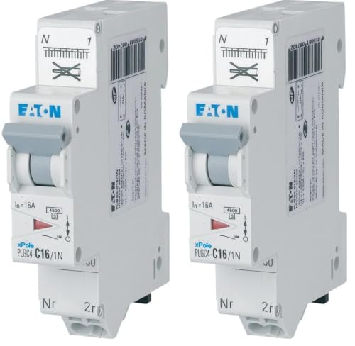 Disjoncteur Eaton PLGC4-C16/1N courbe C 16A phase neutre pour tableau électrique