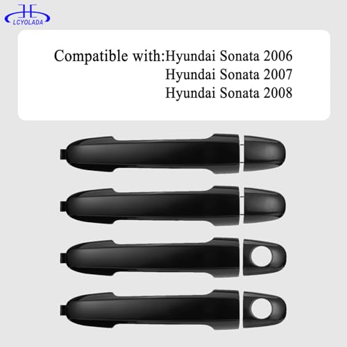 Lcyolada Set of 8 Exterior & Interior Door Handles Compatible with Hyundai Sonata 2006 2007 2008, Replaces OE# 826513K000, 826103K020XZ by Lcyolada - Used condition - Image 4