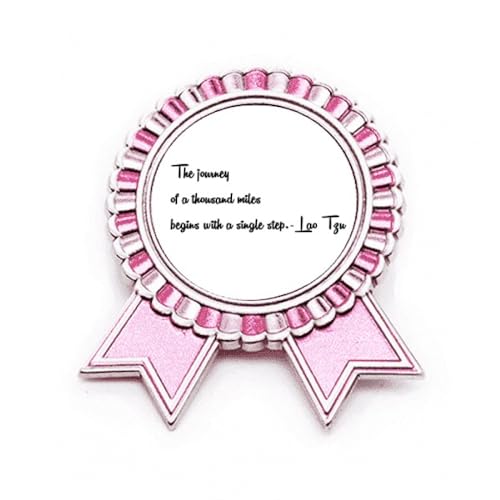 Médaille Rose Lao Tzu Broche Pin en Métal pour Célébrer Votre Voyage