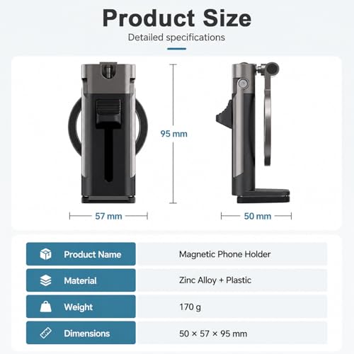Image of ZORBES Airplane Phone Holder, Adjustable Foldable Stand, 360 Rotation