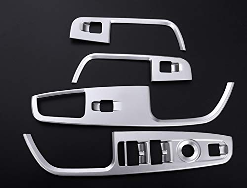 Interior Car Door Window Switch Button Frame Trim Cover 4pcs for Alfa Romeo Stelvio 949 2017-2019