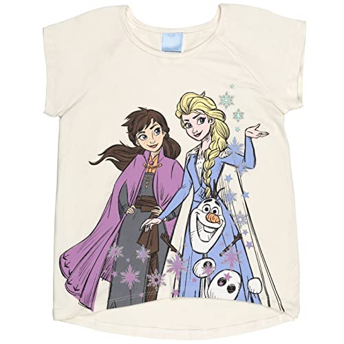 Disney Frozen Anna Elsa Olaf Little Girls 4 Piece Outfit Set: T-Shirt Tank Top Legging Shorts 6 #TOP5