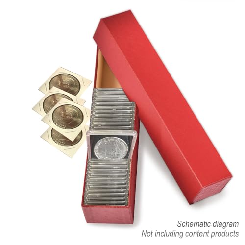 Caja para Monedas DOTCOM 10 Piezas 2x2 Pulgadas Roja miniatura 2
