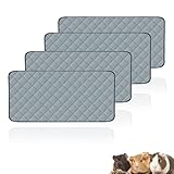 Mooydee 4 Pack Guinea Pig Cage Liners Washable Guinea Pig Bedding Super Absorbent | Waterproof | Non Slip| Reusable Guinea Pig Pee Pads for Small Animals Rabbit Hamster Rat - for Midwest 48' x 24'