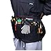 Klmnop Waist Tool Apron with Gloves, Multi-Pocket Car Wrap Tools Bag with Adjustable Belt, Window Tint Pouch for Film Application and Sign Making(Black)