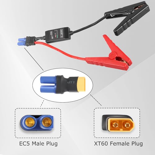 Anrbb 4 Stück XT60 zu EC5 Adapter, Kabellose Stromkonverter Stecker für RC Lipo Batterie, FPV Drohne, Modellauto, Flugzeugakku, Inklusive XT60 Stecker auf EC5 Buchse und XT60 Buchse auf EC5 Stecker