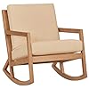 Amazon Brand – Stone & Beam Modern Hardwood Rocking Chair, 24.5″W, Beige