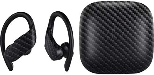 SkinitDecal Audio Skin Compatible with PowerBeats Pro - Black Carbon Fiber Specialty Texture Material Design