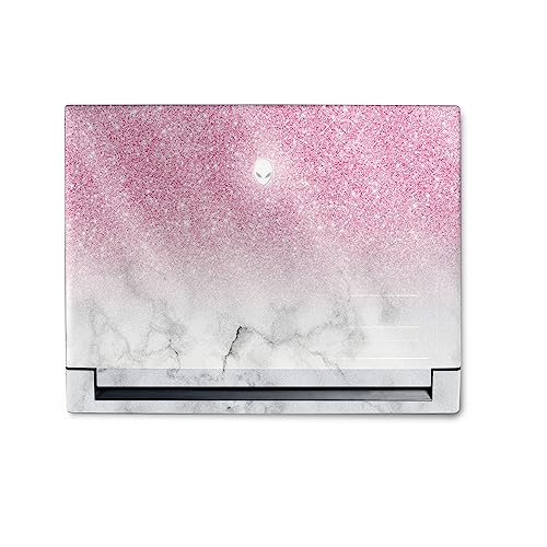MightySkins Glossy Glitter Skin Compatible with Alienware M18 R1 (2023) Full Wrap Kit - Marble Glitz | Protective, Durable High-Gloss Glitter Finish | Easy to Apply & Change Styles | Made in The USA