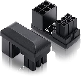 EZDIY-FAB GPU VGA PCIe 6 Pin U Turn 180 Degree Angle Connector Power Adapter Board for Desktop Graphics Card-Standard+Reverse Type 2-Pack
