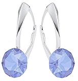 Farbe - Air Blue Opal **Beforya Paris** *IMPECCABLE BRILLANTS* Silber 925 *Viele Farben* - Ohrringe mit Kristallen von Swarovski® - Schön Ohrringe Damen Ohrhänger - Wunderbare Ohrringe mit Schmuckbox (Air Blue Opal)