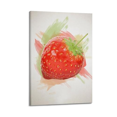 Poster de fraise effet peinture pour apporter de la douceur chez vous
