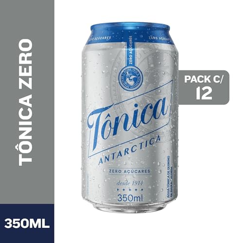 Pack de Água Tônica Antarctica Zero Açúcar Lata 350ML, 12 unidades
