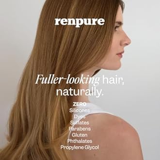 Renpure Biotin & Collagen Shampoo & Conditioner Set, Plant- Based - Nutrient Infused Formulas for Fuller, Thicker Looking Hair - For Fine Hair - Vitamin B7 (Biotin) & Collagen - 24 Fl Oz each, 2 Pack