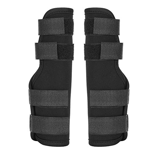 Image of 1Pair Dog Front Leg Brace, Adjustable Dog Elbow Protector Pads, Breathable Compression Dogs Leg Sleeve to Stop Licking, Dogs Elbow Brace for Arthritis, Sprain, Injury Recovery (L)