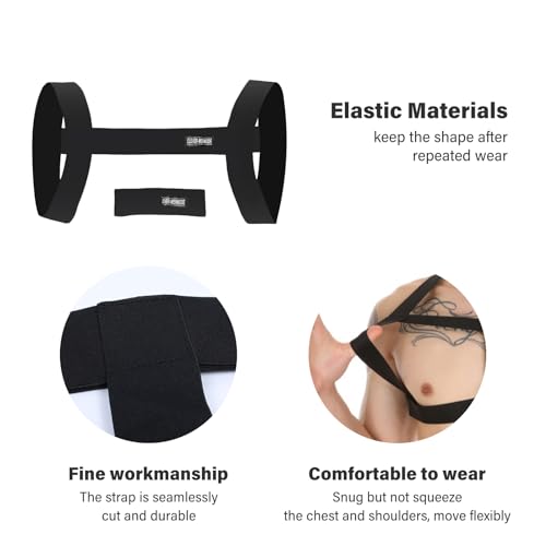 Image of Mens Harness Belt Nylon Elastic Body Shoulder Strap Sexy Halter Club Wear Cosplay Costume