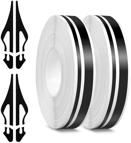 2 Rolls of Car Pinstripe Tape, Silver Pinstripe Body Sticker, Vin...